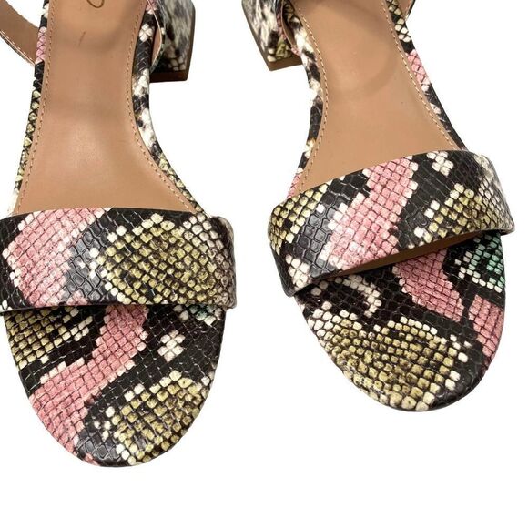 NEW Sam Edelman Circus Irina Block Heel snake python Sandals Sz 7.5 - Picture 4 of 10